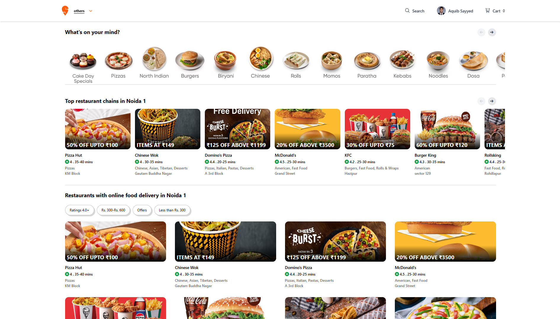 Screenshot of Food Finder
