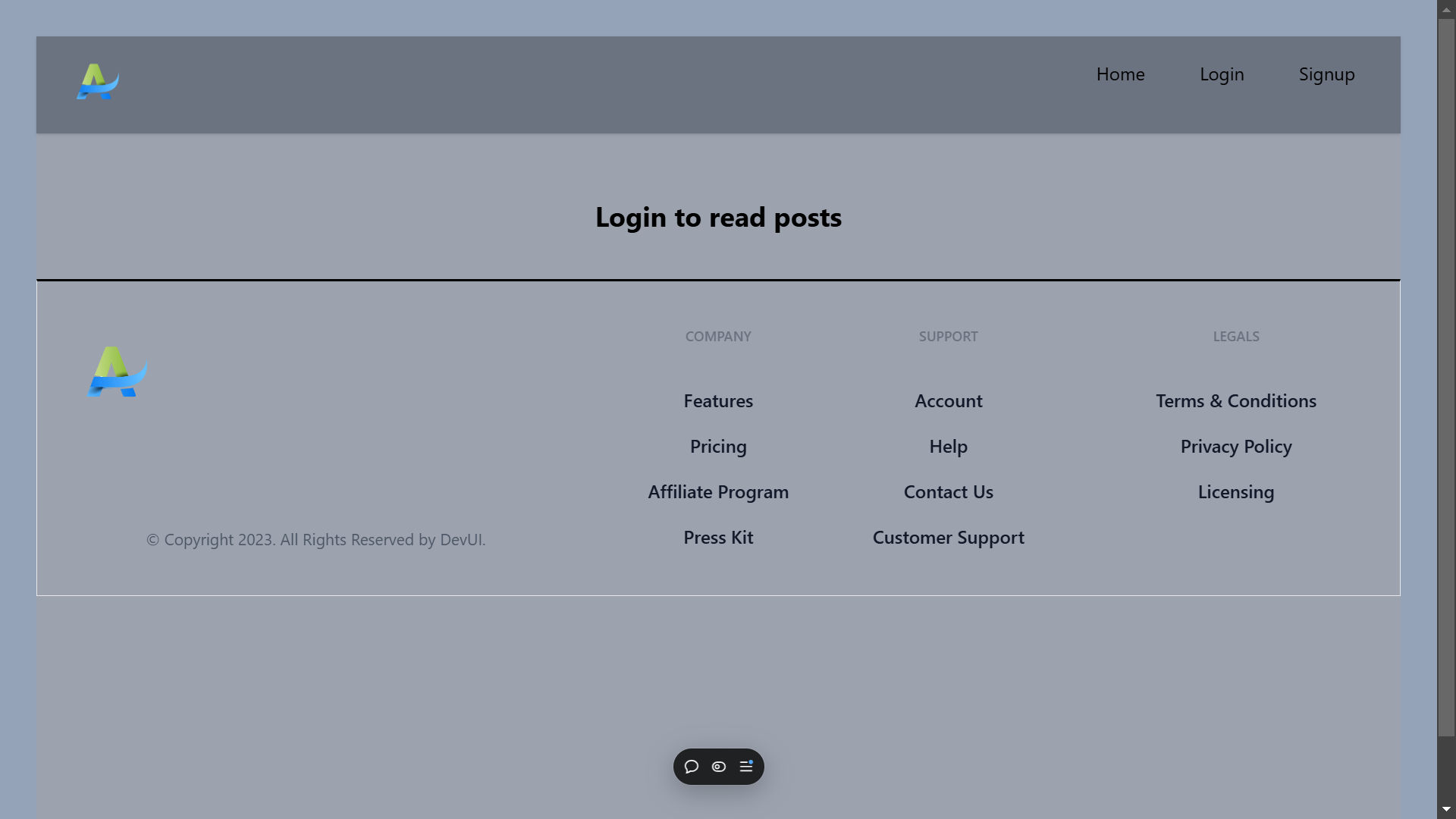 Screenshot of Mega Blogs