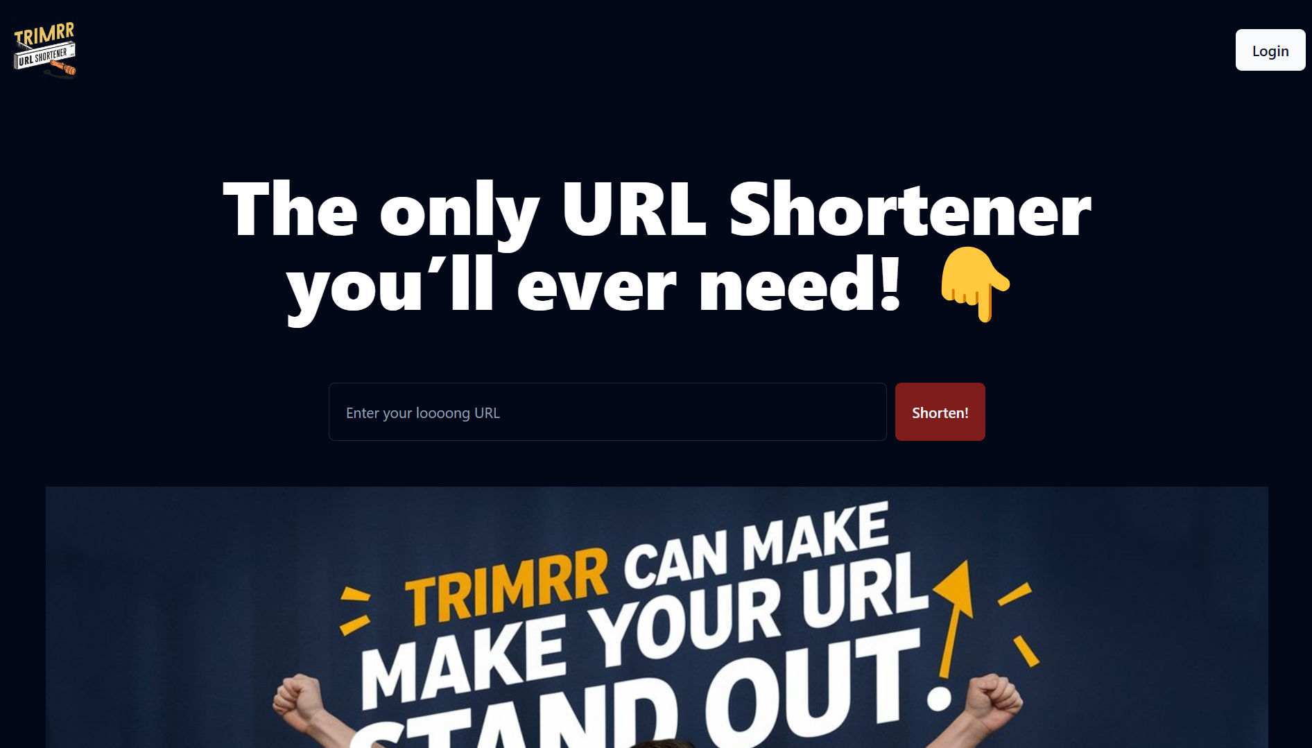 Screenshot of URL Shortener