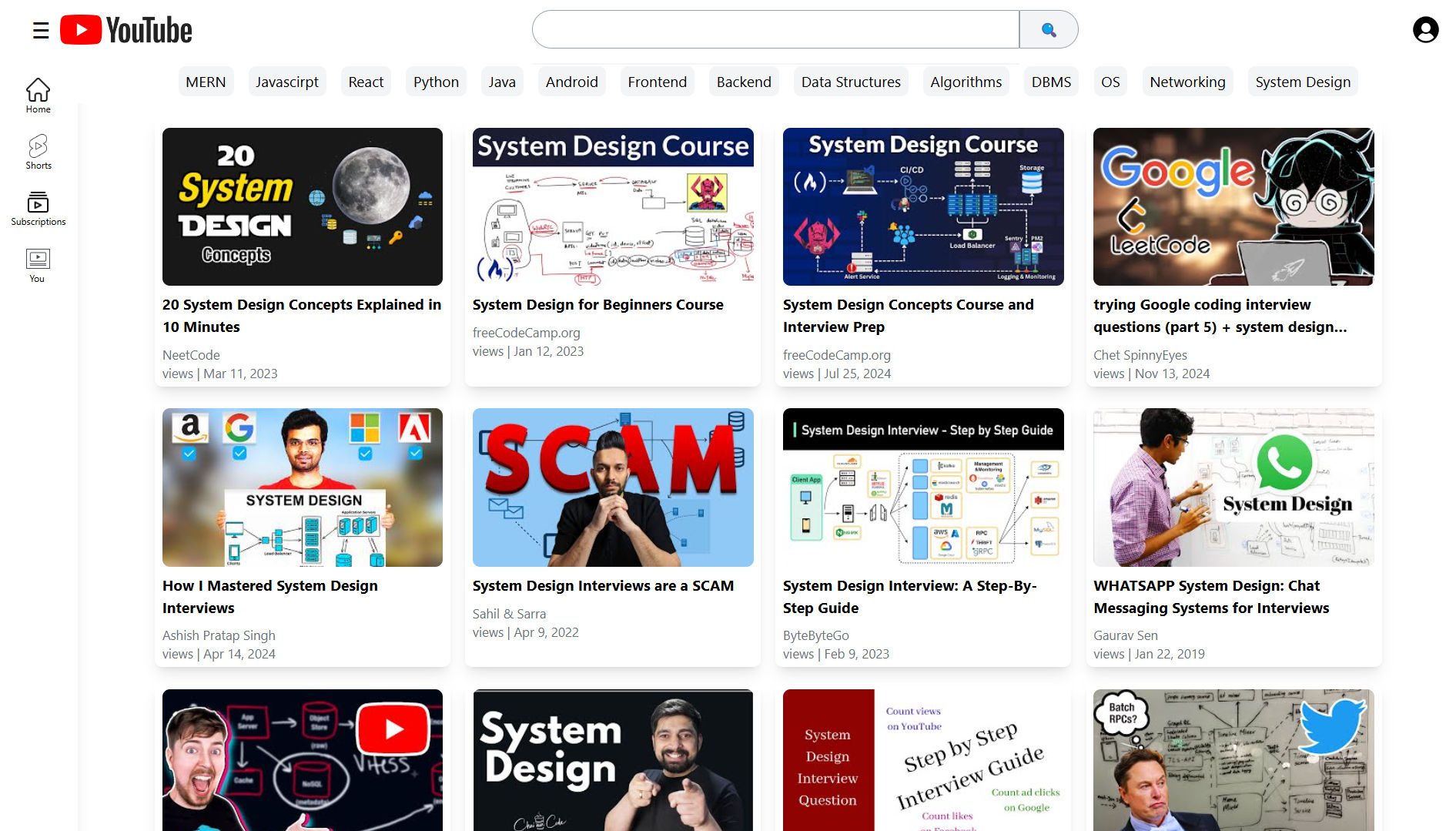 Screenshot of Video Streaming Platform