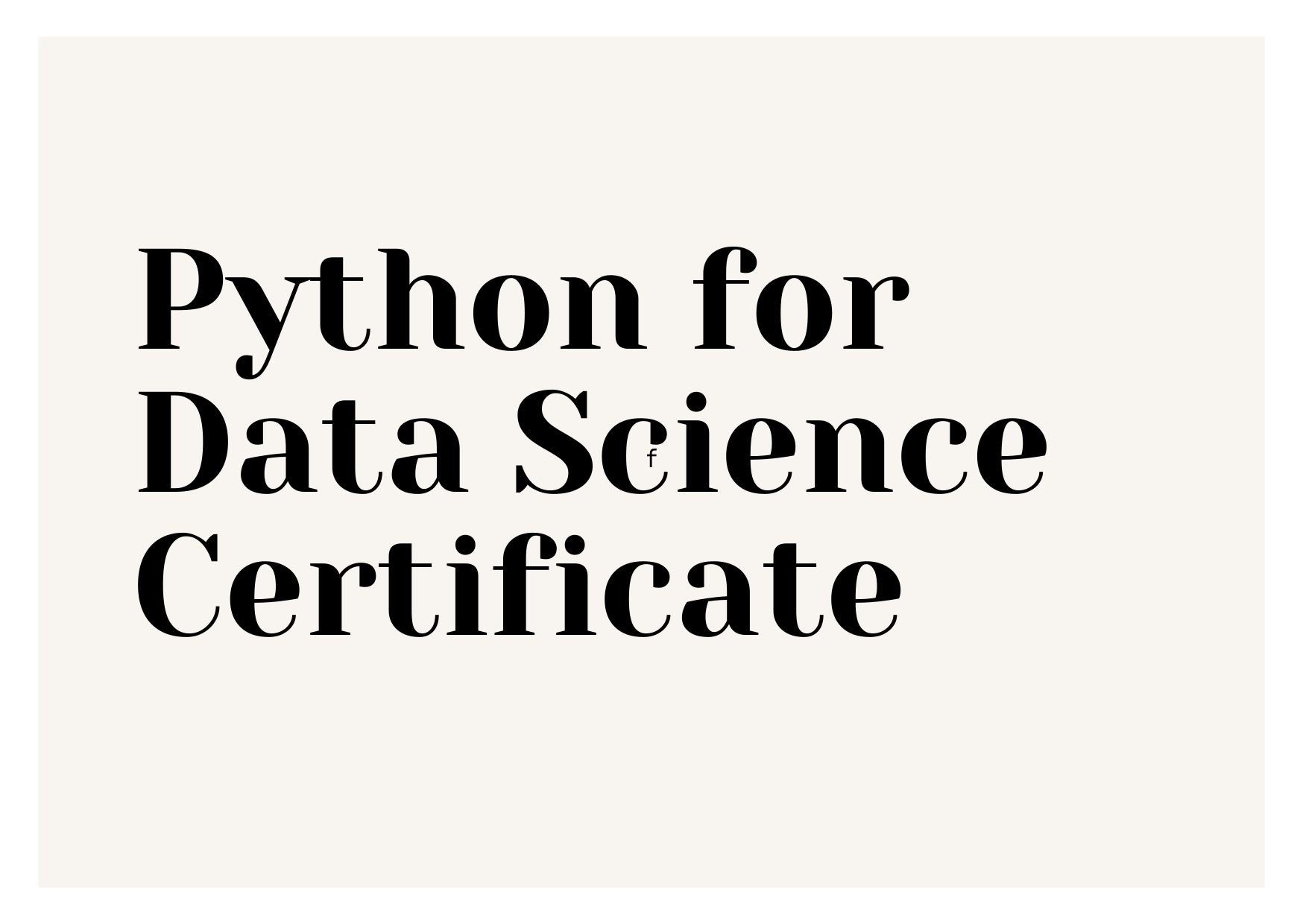 Certification 1