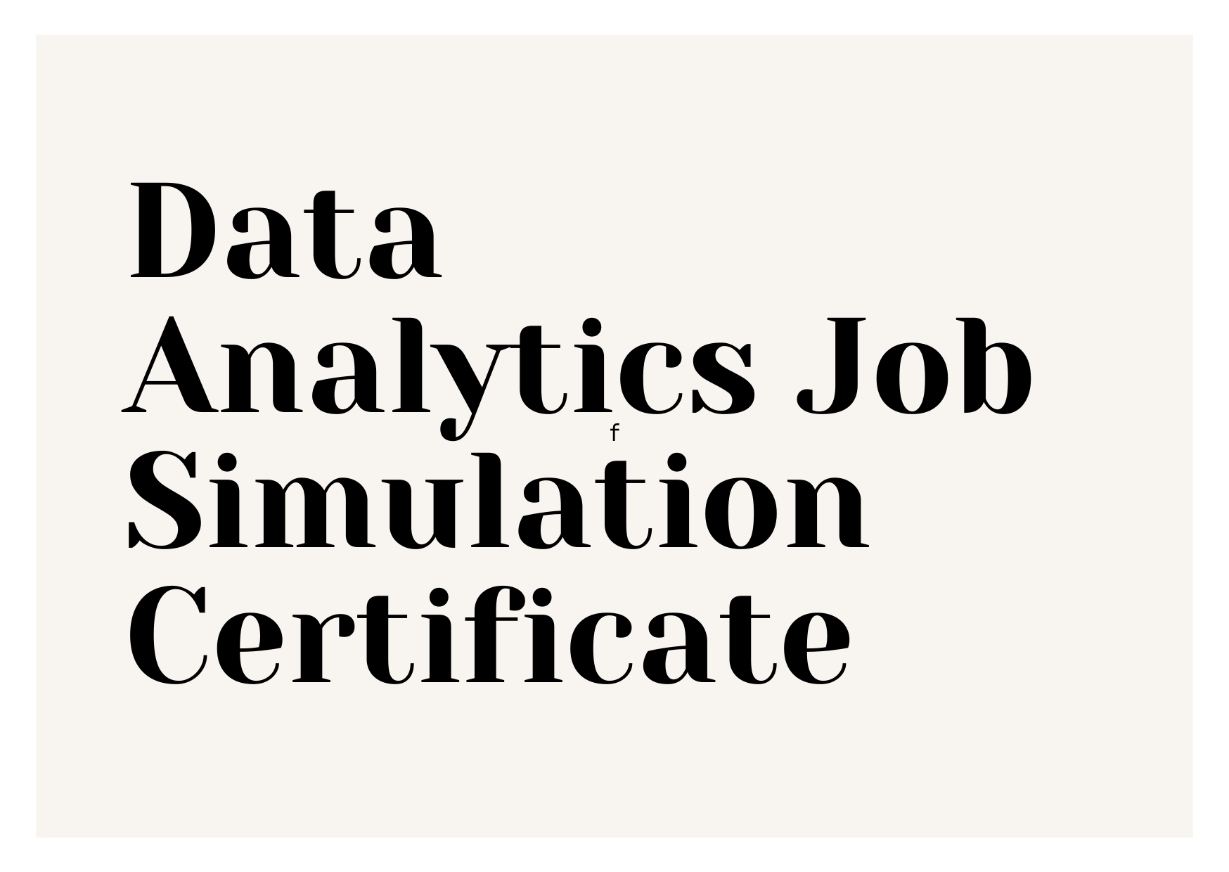 Certification 1