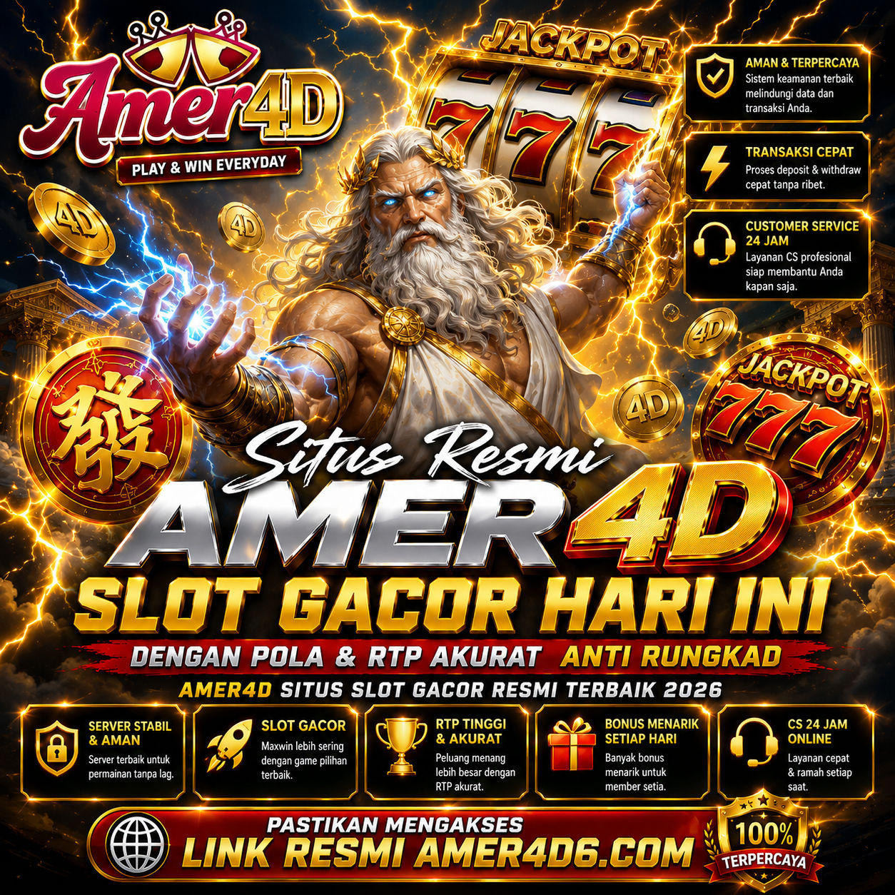 AMER4D : Link Situs Premium Teratas Game Slot Gacor Hari Ini 2026
