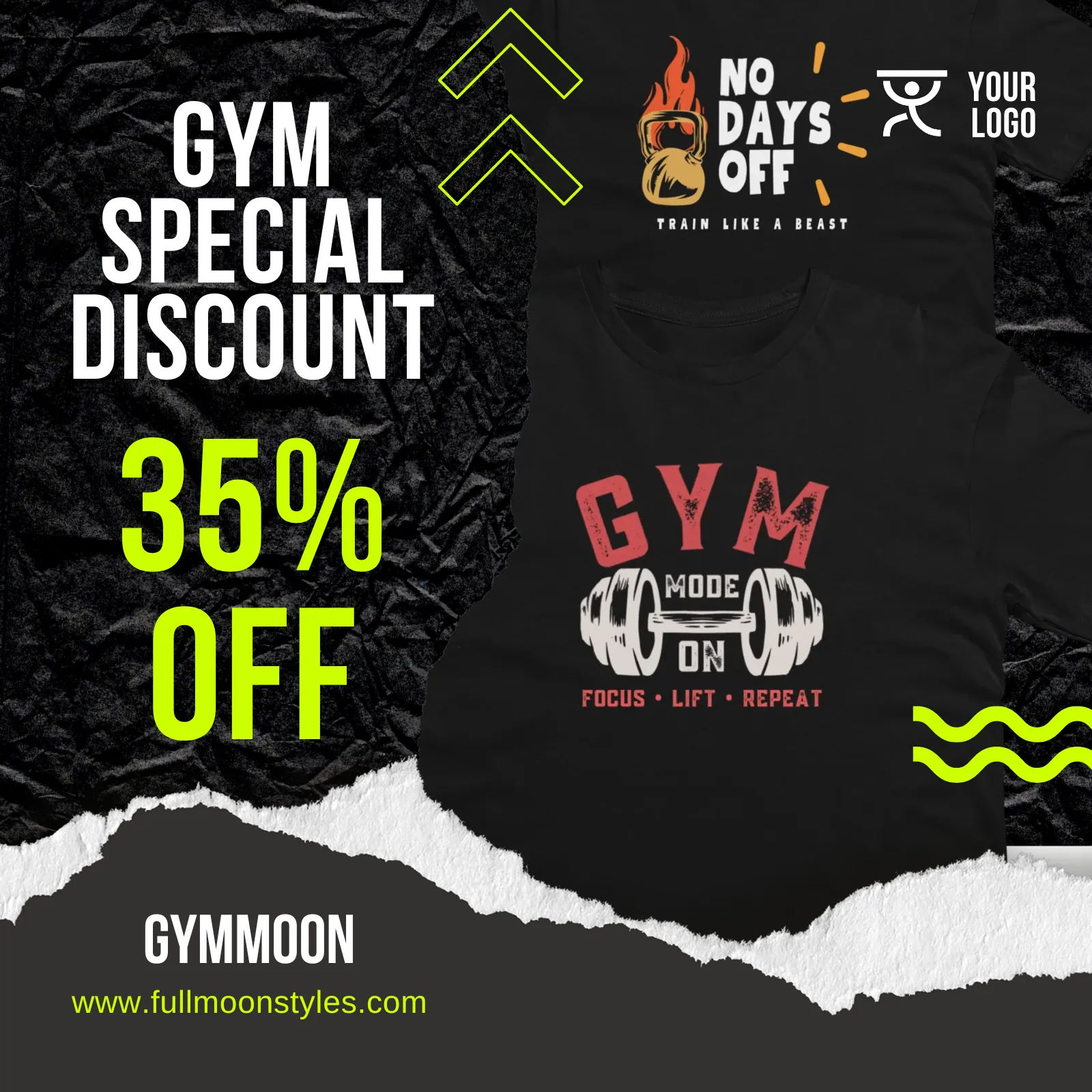 Gym moon reward card