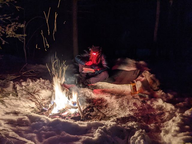 Reading by the fire