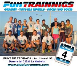 Cartel anuncio entrenos Club Fun Runners