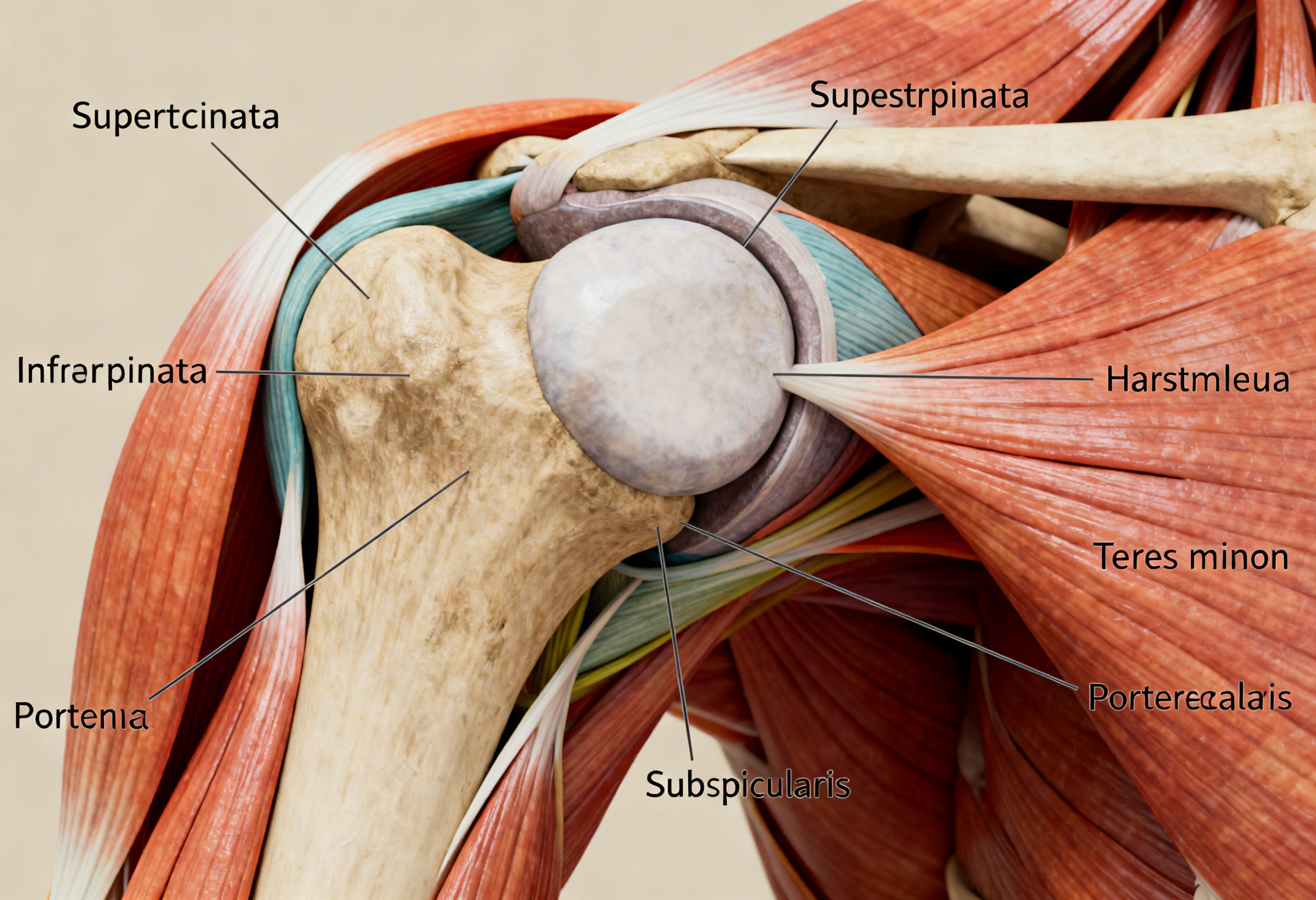 Anatomy of the rotator cuff muscles in the shoulder joint
