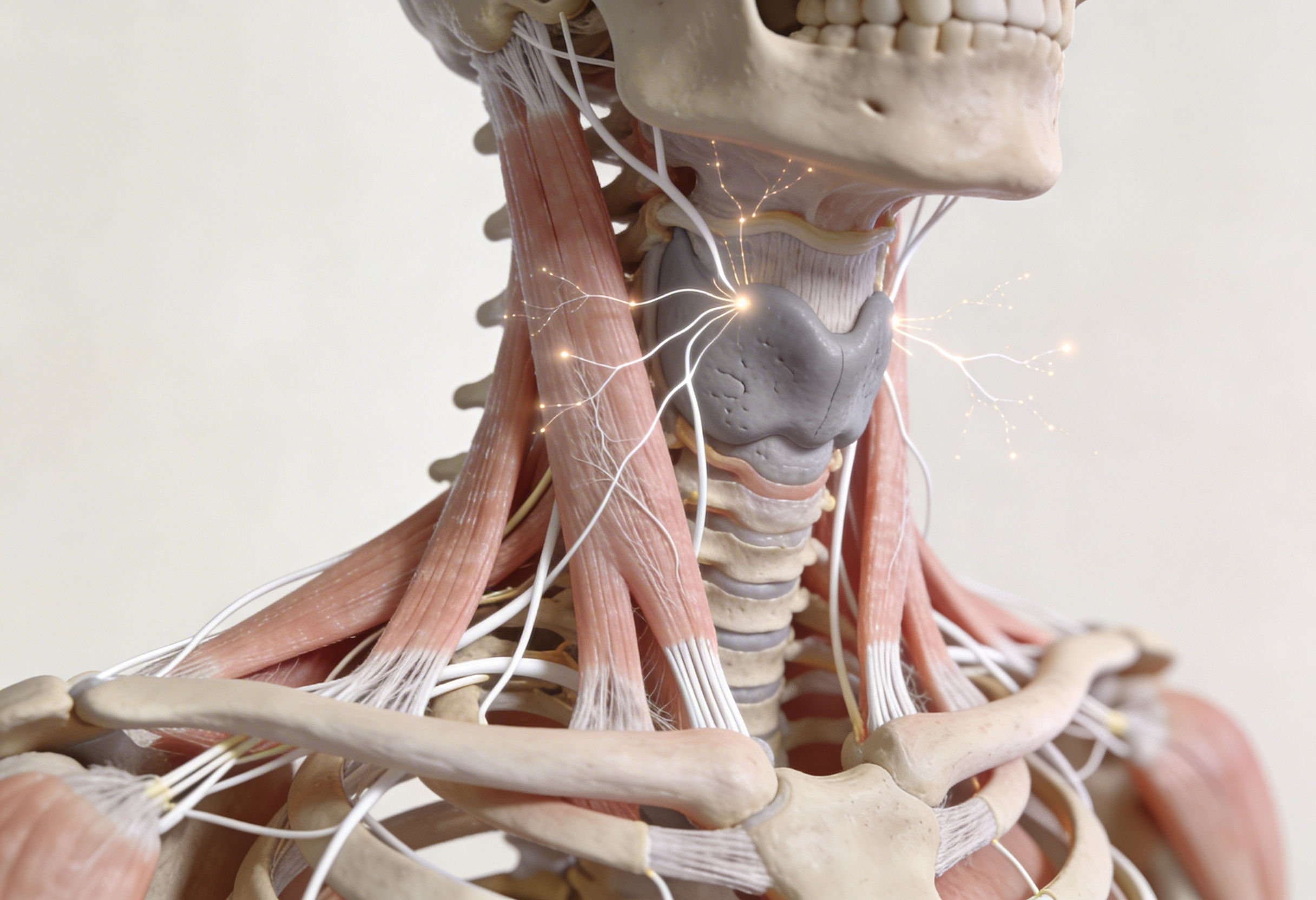 Cervical ligament instability affecting brainstem balance signaling