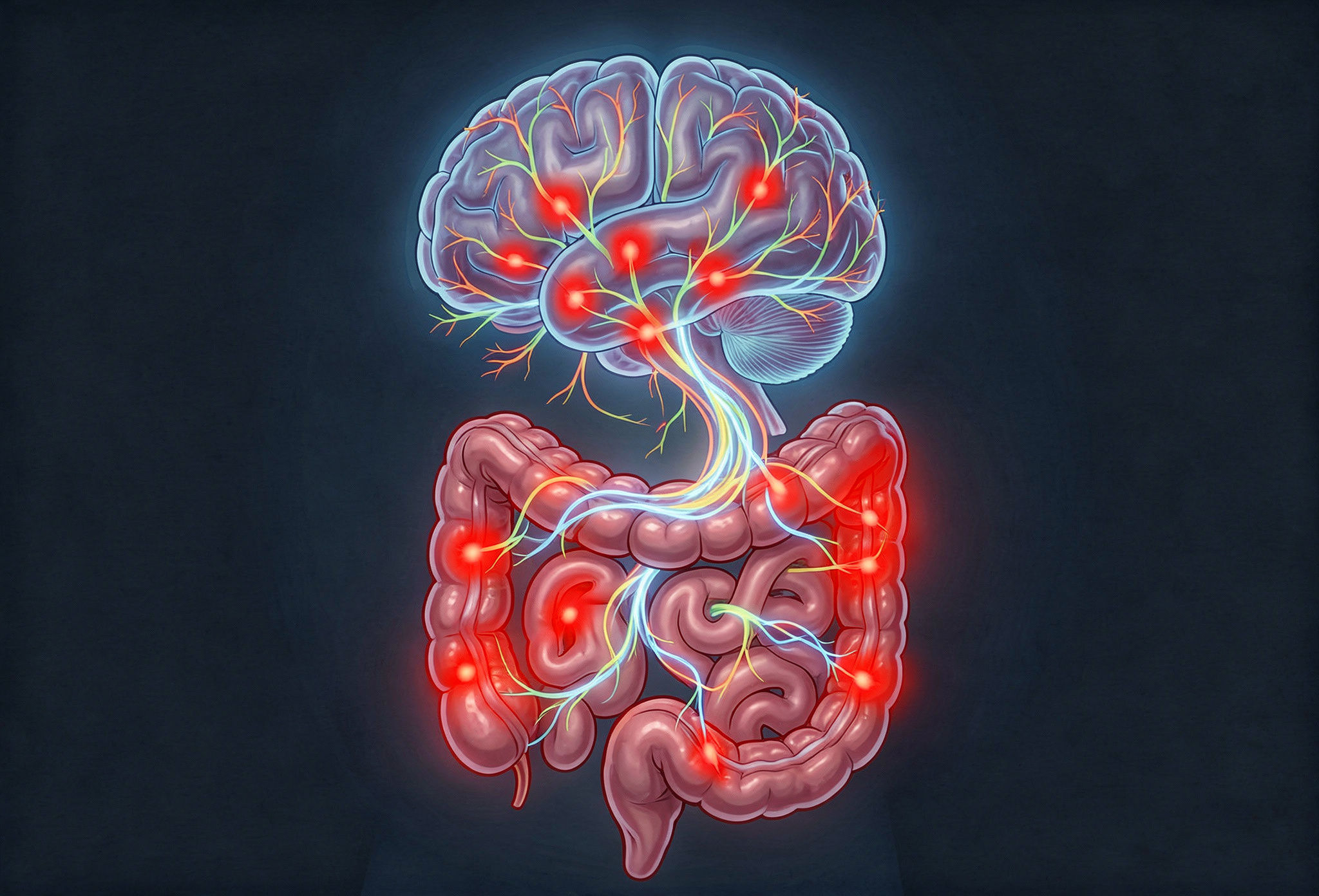 Gut brain axis showing how stress affects gut motility and IBS symptoms during fasting.jpeg