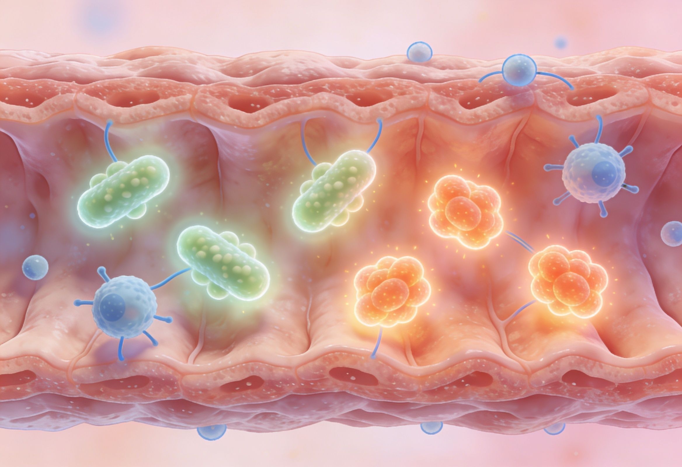Illustration showing probiotics like Lactobacillus and Bifidobacterium helping restore gut balance and support immune function after antibiotic use.