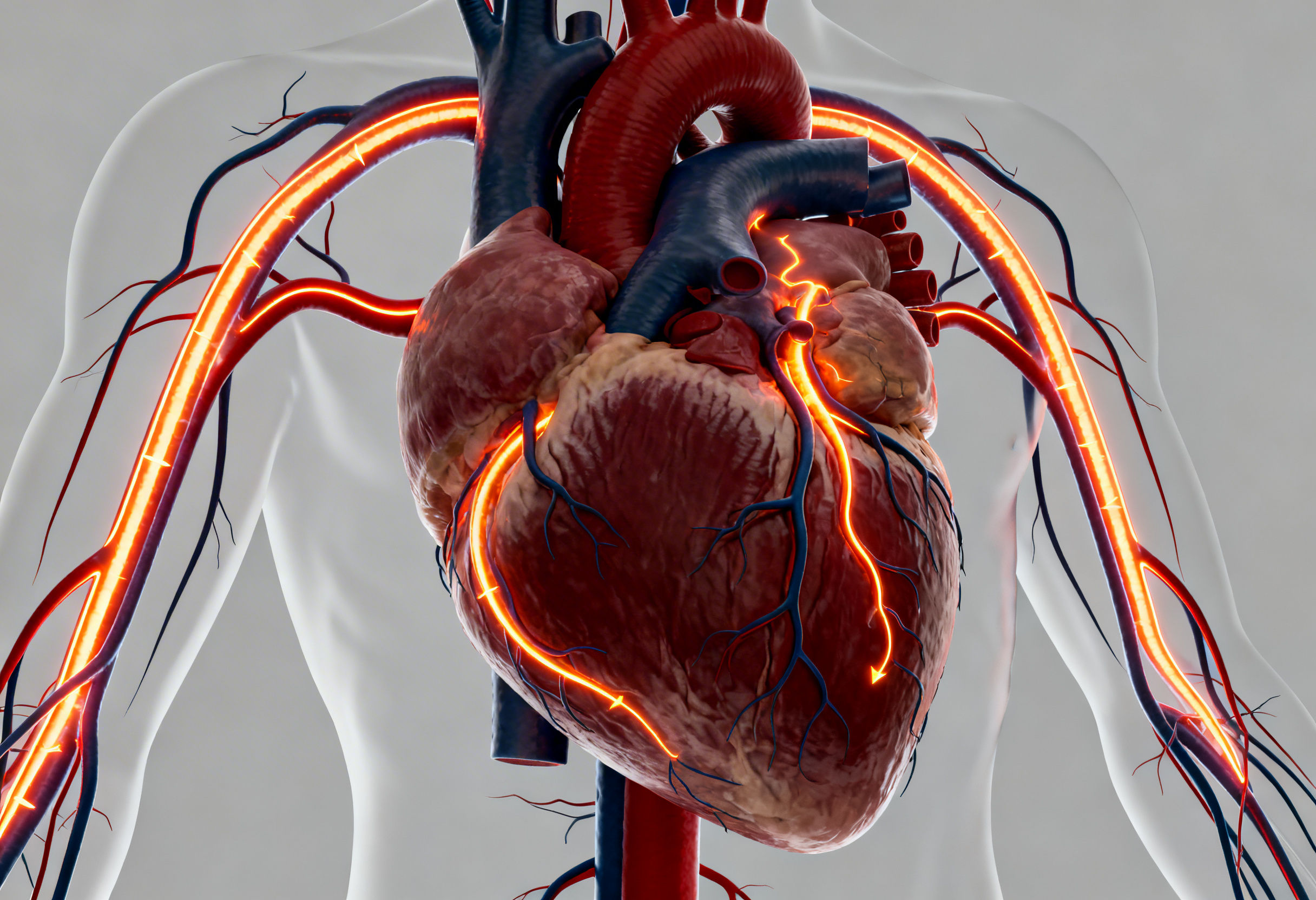 Improved coronary circulation in the heart after therapy