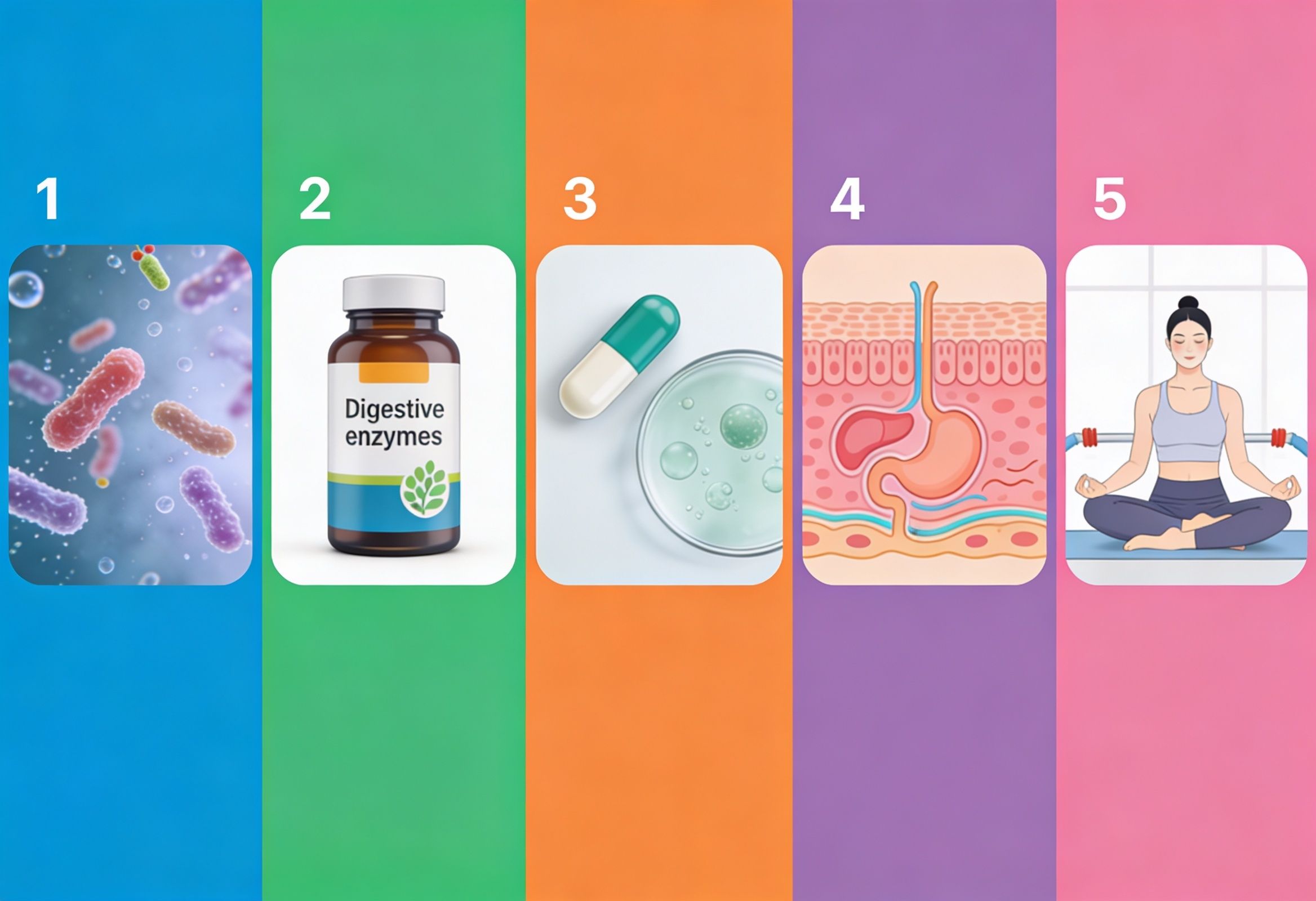 Infographic showing the 5R Gut Restoration Protocol for healing post-infectious IBS at ARKA Anugraha Hospital..jpeg