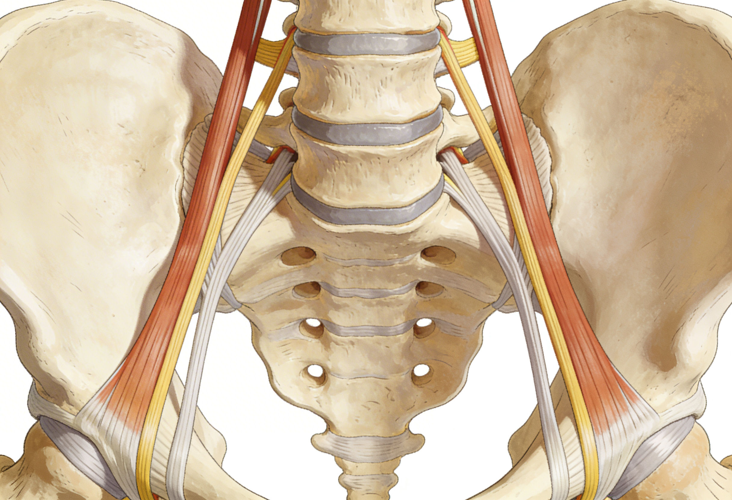 Lumbar spinal ligaments responsible for spinal stability