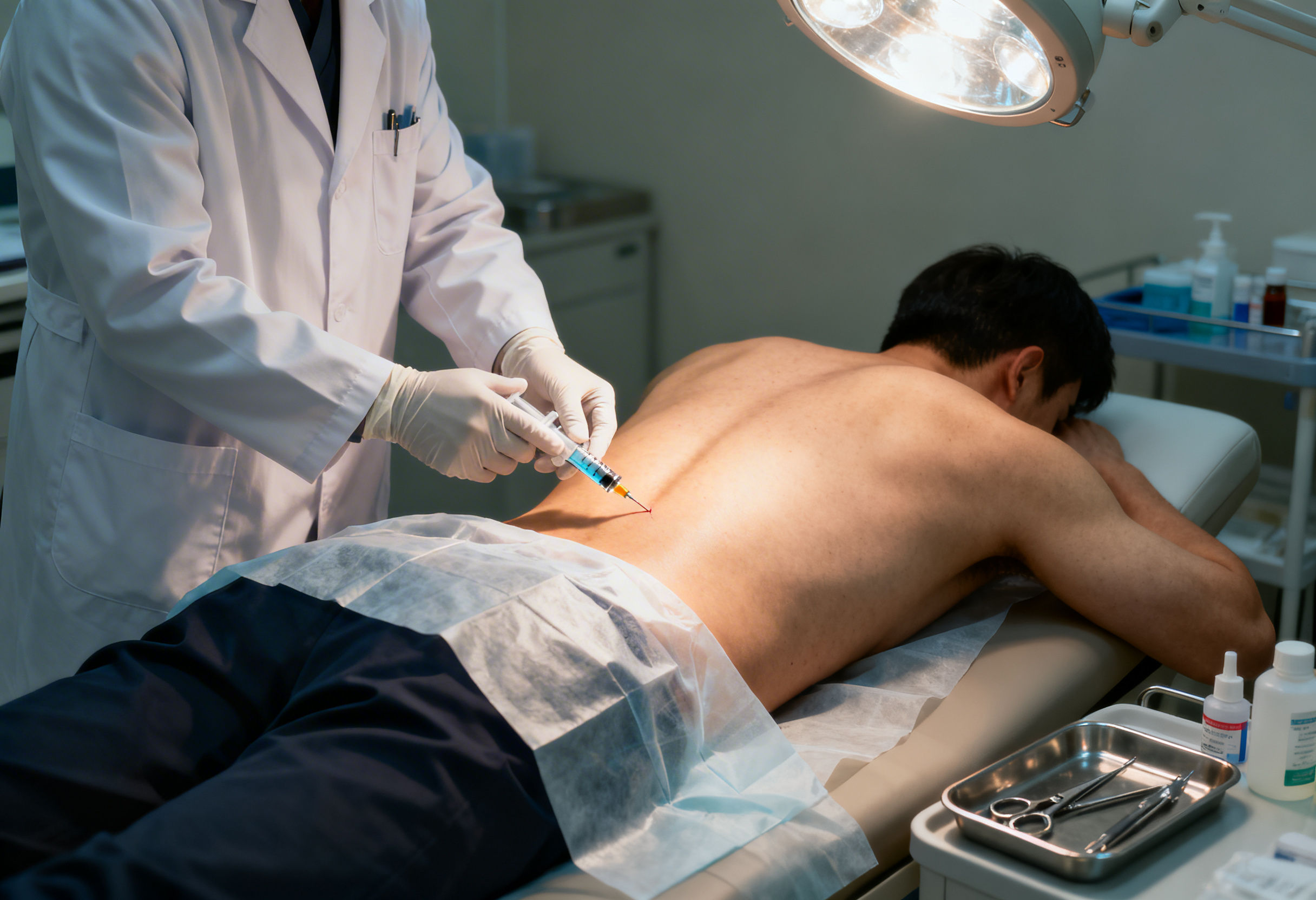 Prolotherapy injection treatment for chronic lower back pain