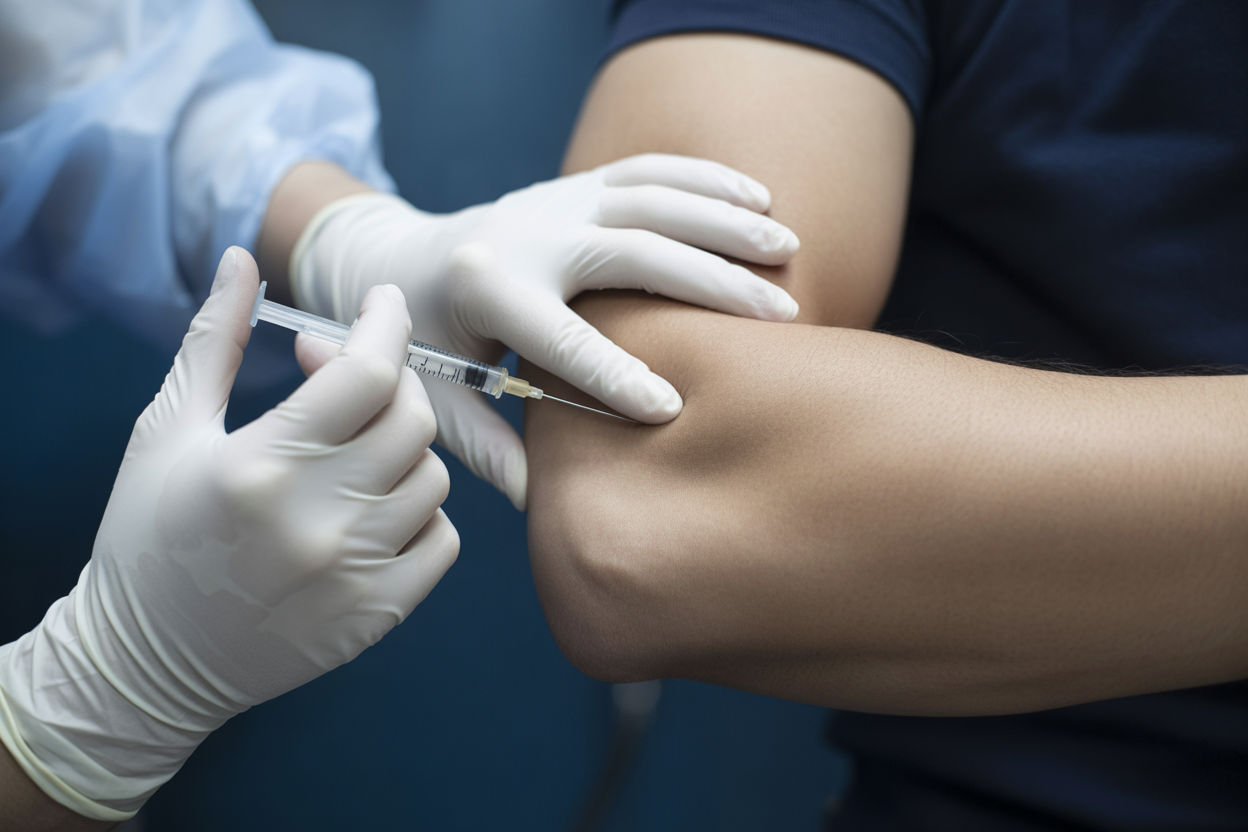 Prolozone injection technique targeting the extensor tendon for regenerative treatment of tennis elbow