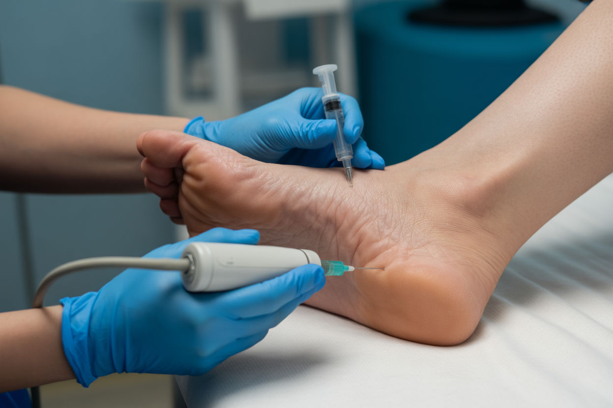 Ultrasound-guided prolotherapy injection for plantar fasciitis treatment