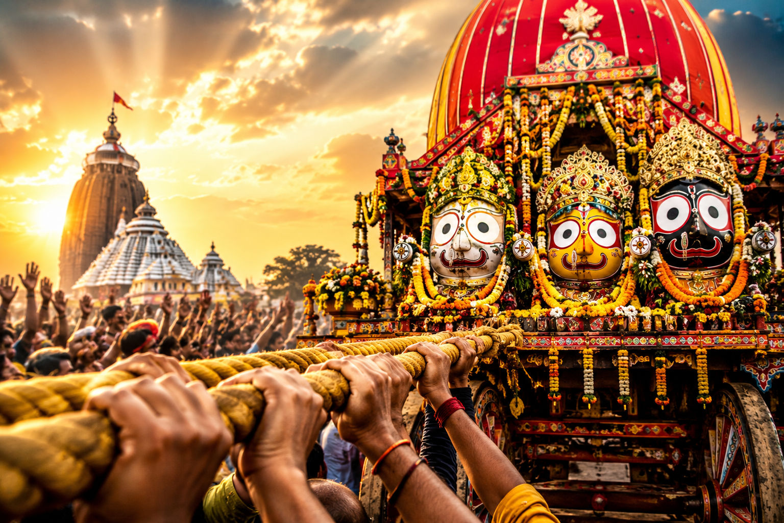 রথযাত্রার দিনে রথের দড়ি টানা কেন এত শুভ?