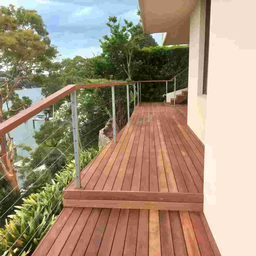 Premium hardwood decking installation