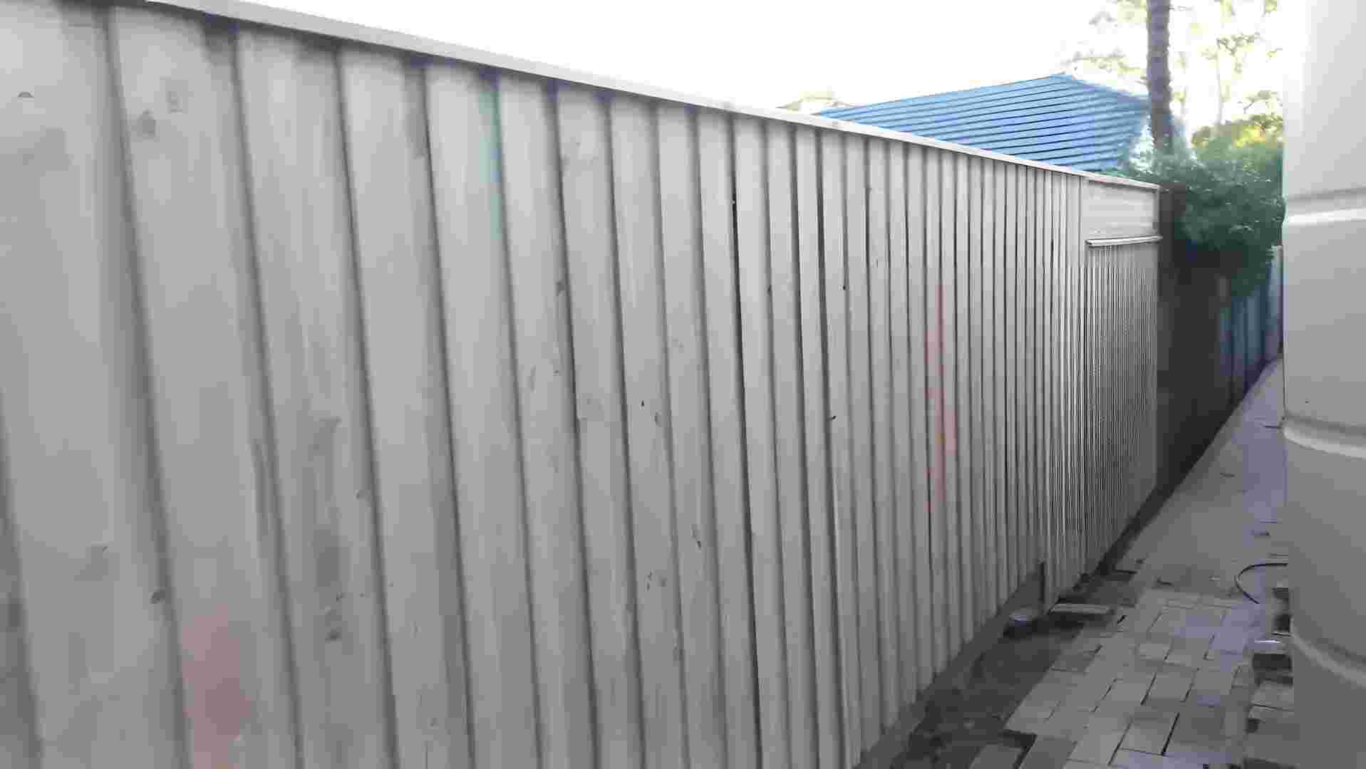 Colorbond fencing project in progress