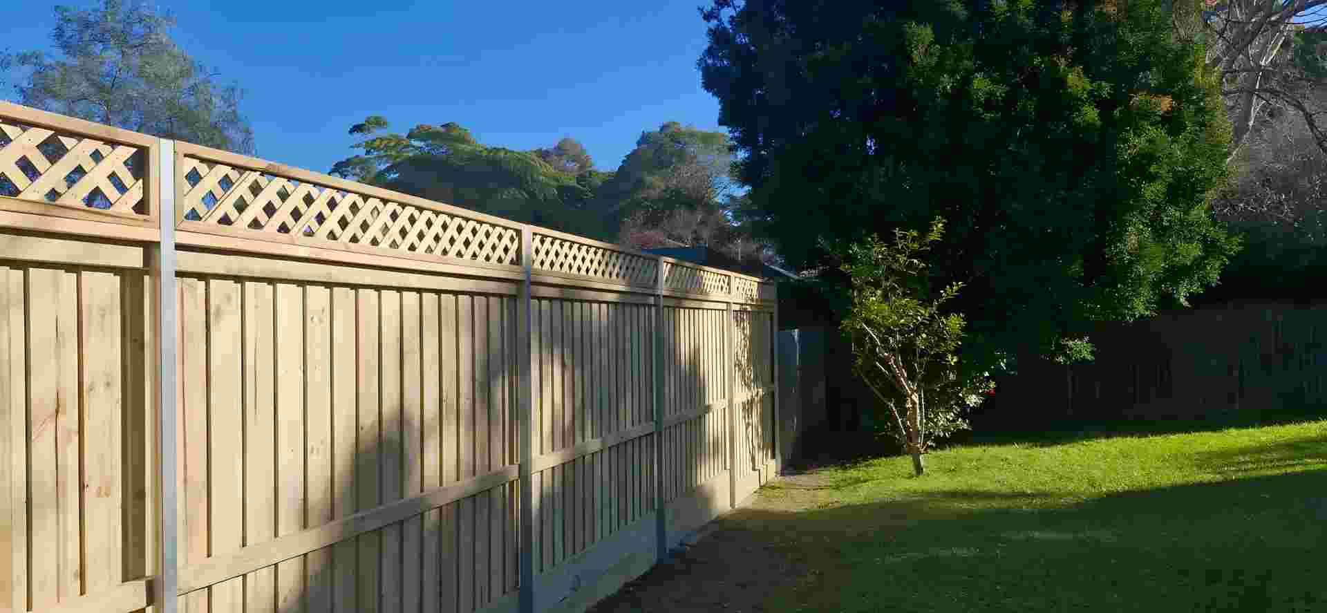 Fencing project featuring decorative panels