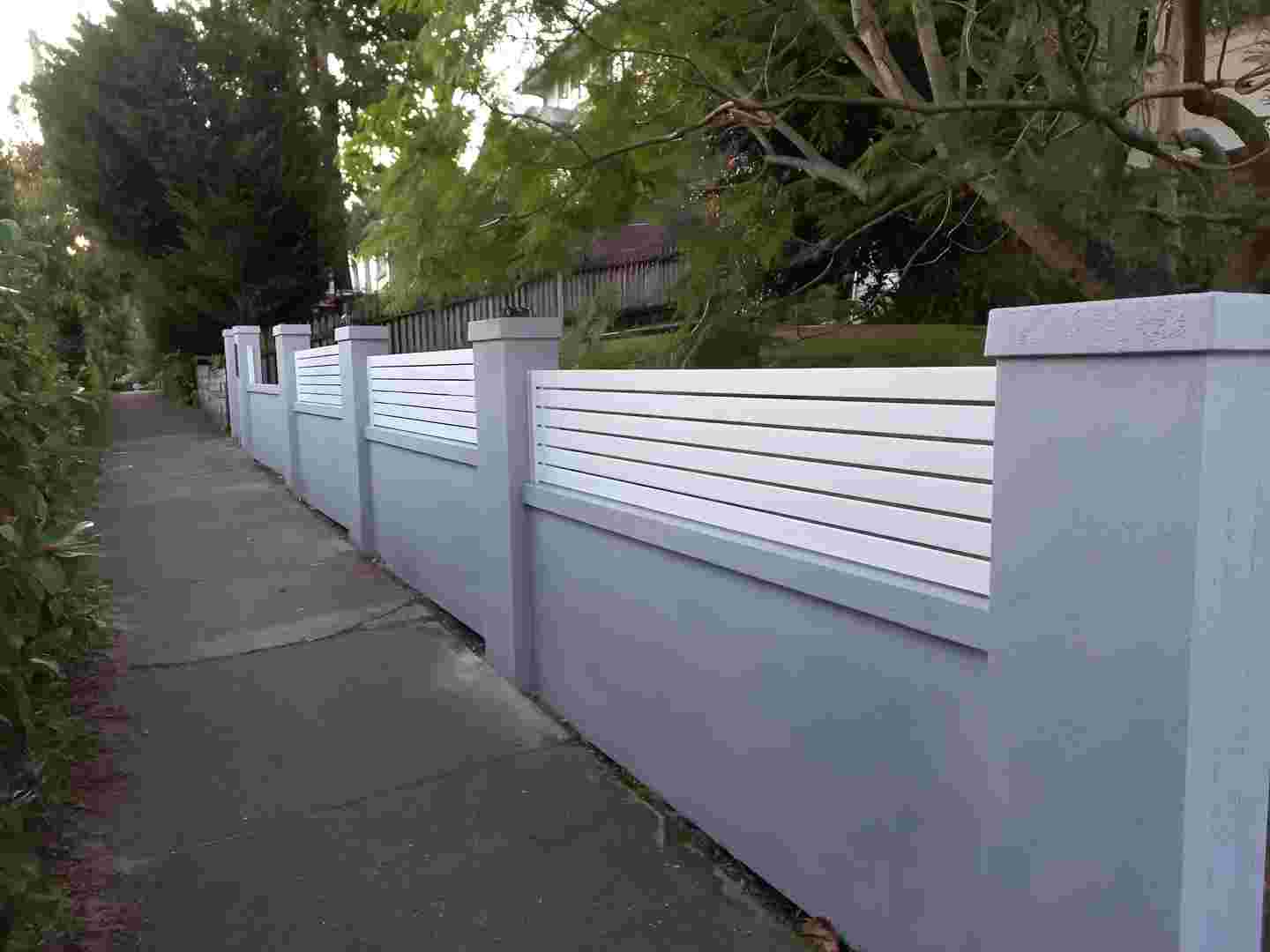 Fencing project with integrated landscaping