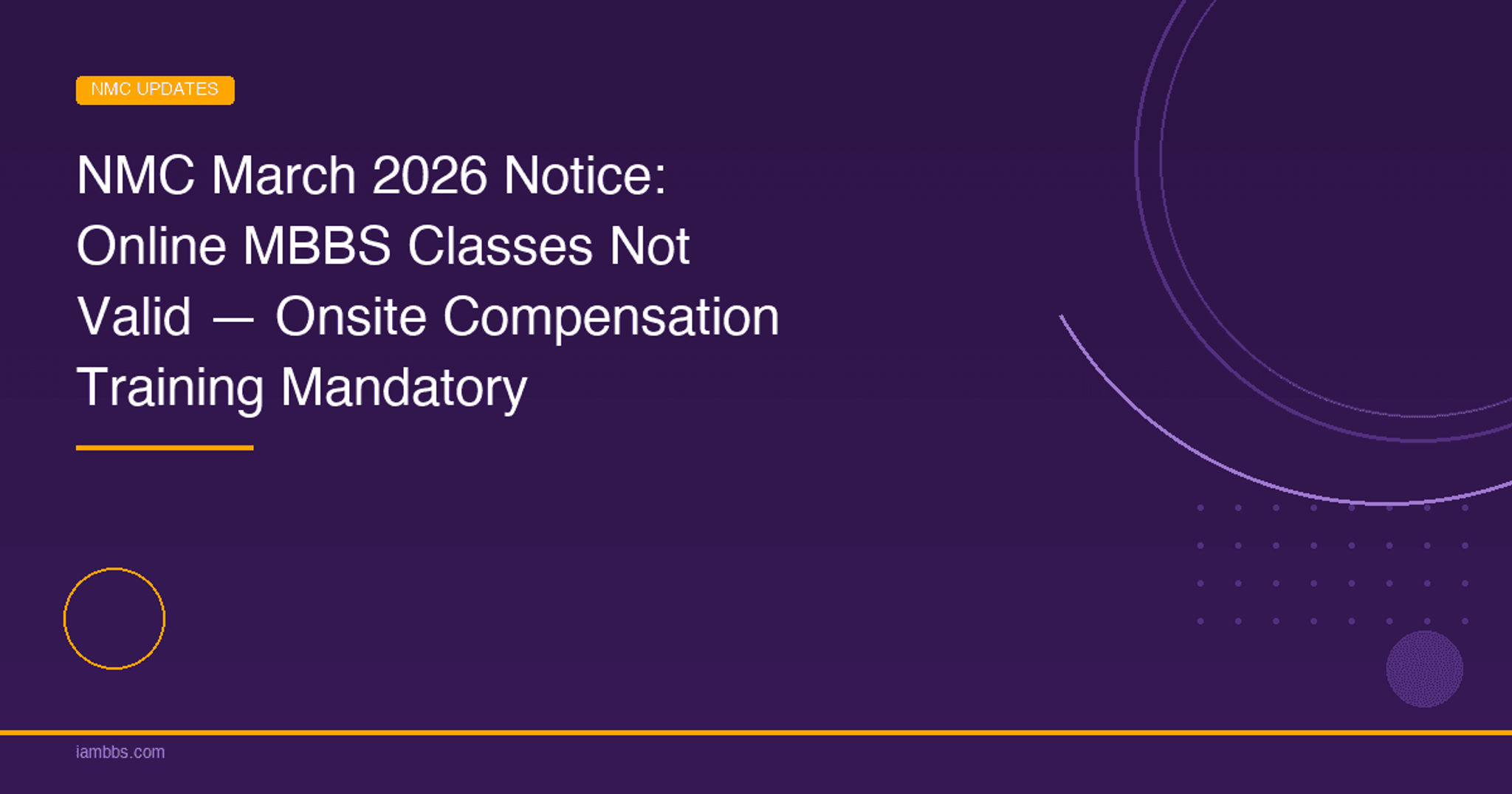 NMC March 2026 Notice: Online MBBS Classes Not Valid