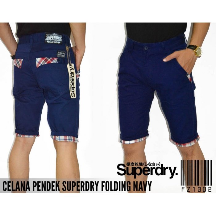  Celana  Pendek Superdry Folding Navy 