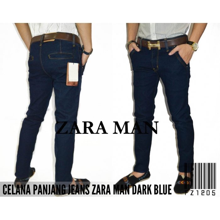  Celana Panjang ZARA MAN Jeans Skinny Dark Blue