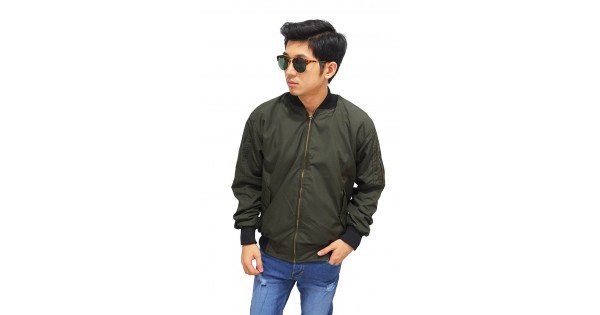  Jaket  Bomber Parasut  Dark Green