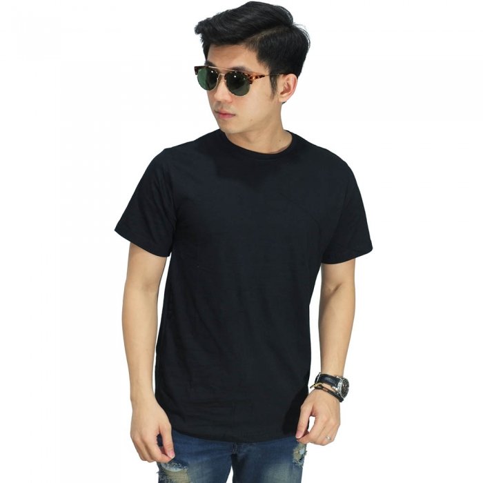 Kaos Polos  Pendek  O Neck Hitam  Kaos Pria