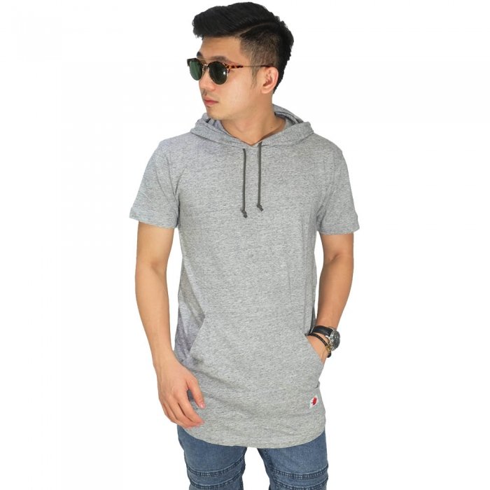 Hoodie T Shirt Basic Soft Grey Kaos Cowok Hoodie