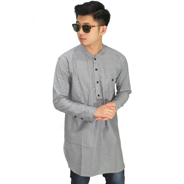  Baju  Koko Kurta  Gamis Grey Baju  Muslim  Pakistan