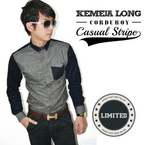 Kemeja Casual Stripe Corduroy *Limited Edition