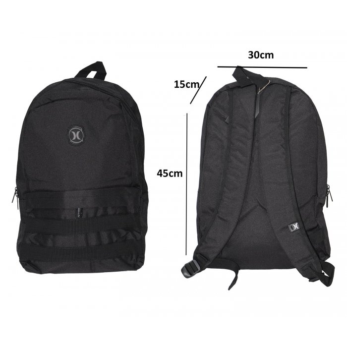  Tas  Backpack Pocket Stripe Black