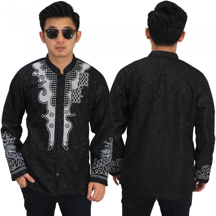  Baju Koko Black Panther Black Baju Muslim Pria 