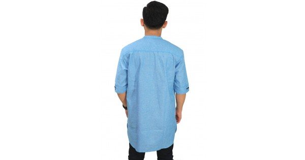  Baju  Koko  Kurta Gamis 3 4 Soft Blue Baju  Muslim Pakistan