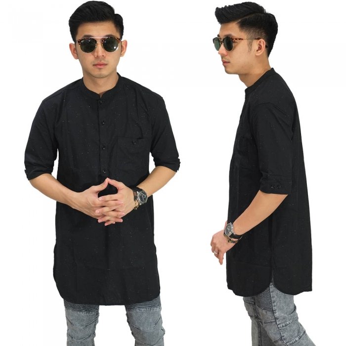  Baju  Koko  Kurta  Gamis 3 4 Black Baju  Muslim Pakistan