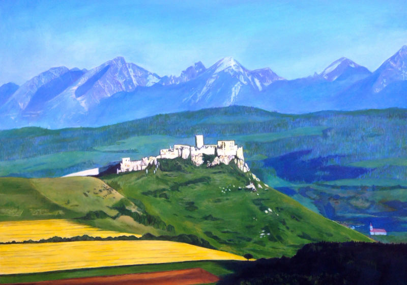 Slovakia, a realistic colored pencil drawing by Alix Fuerst