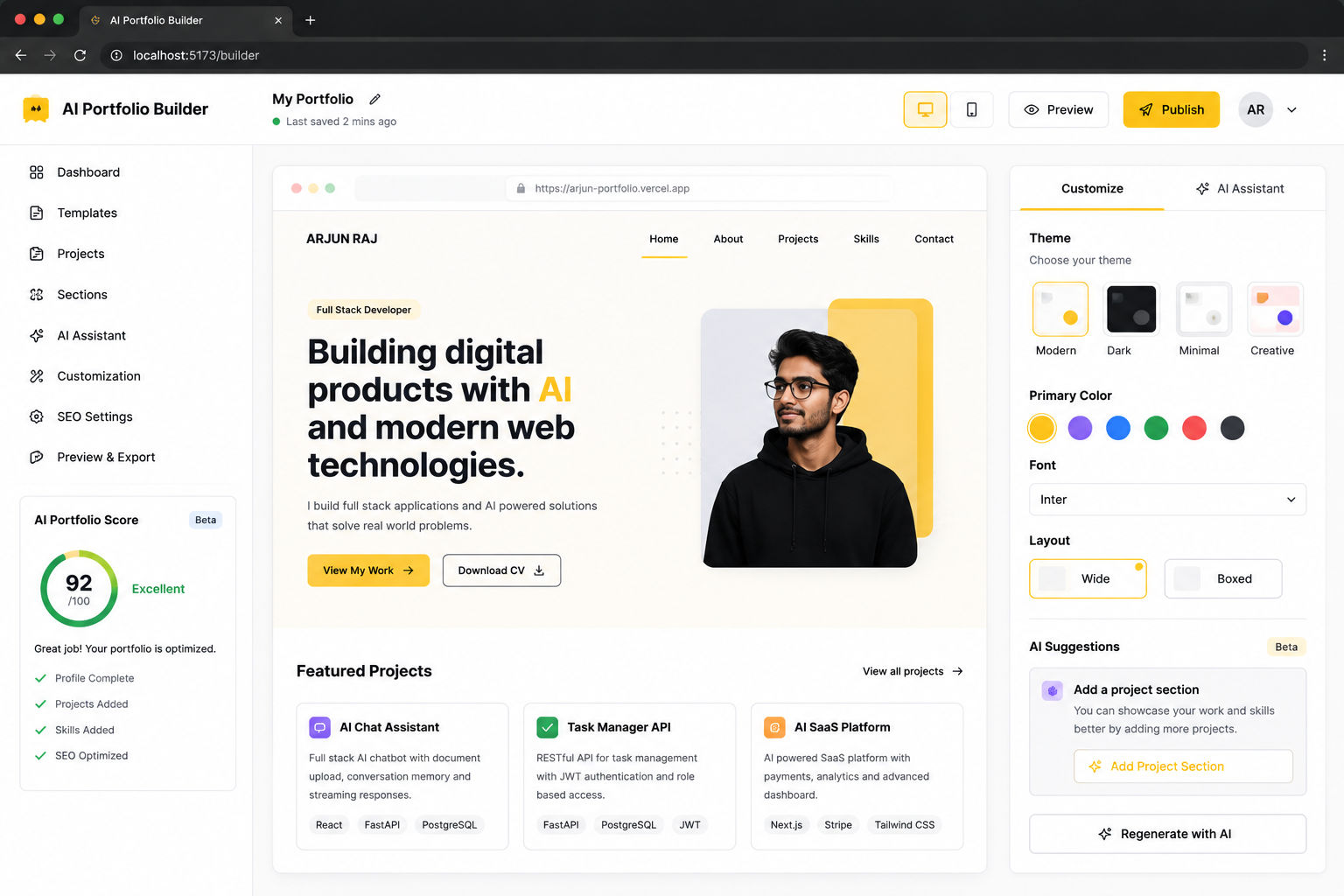 AI Portfolio Builder