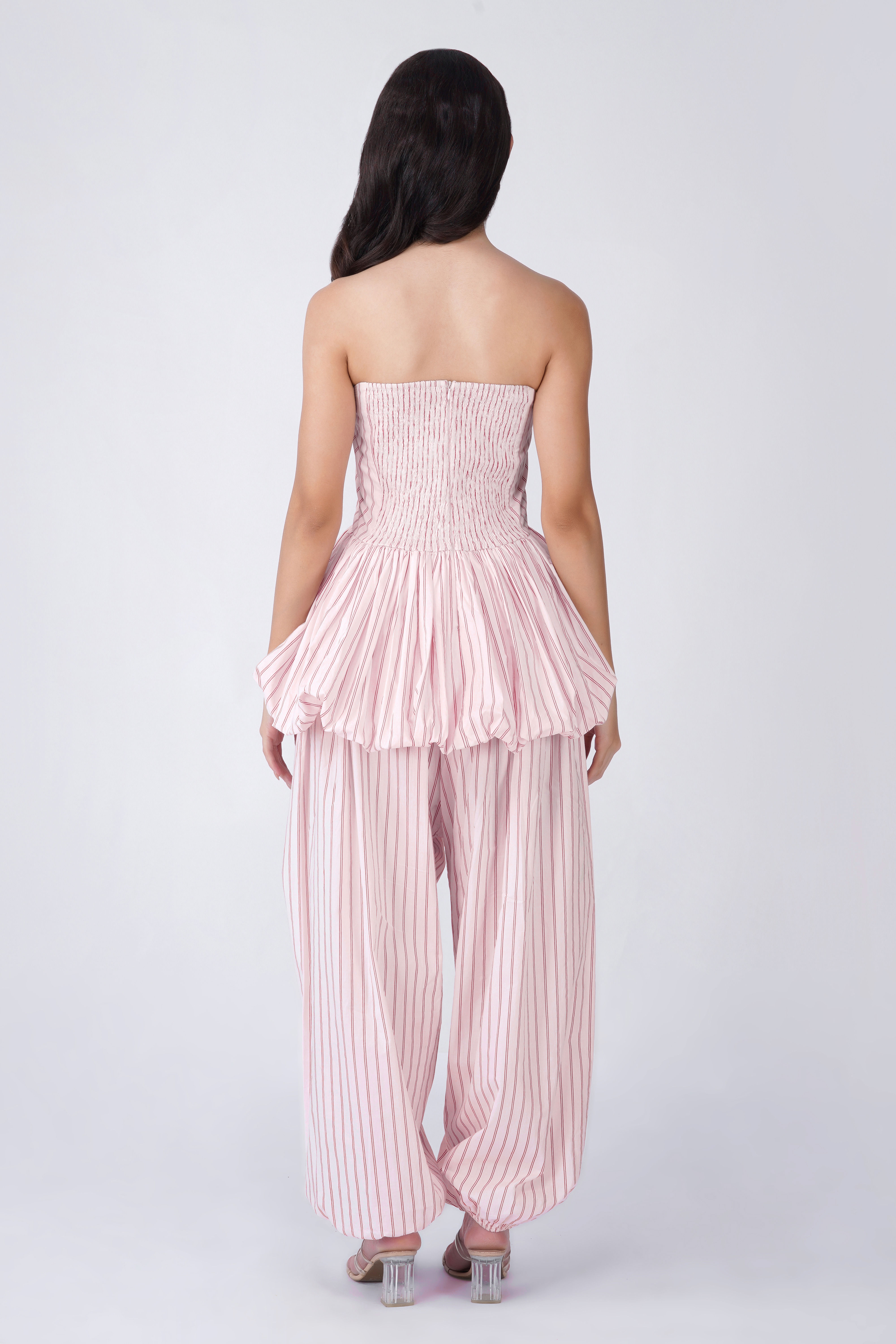 Cotton Stripe Cofartable Baloon Coord Set