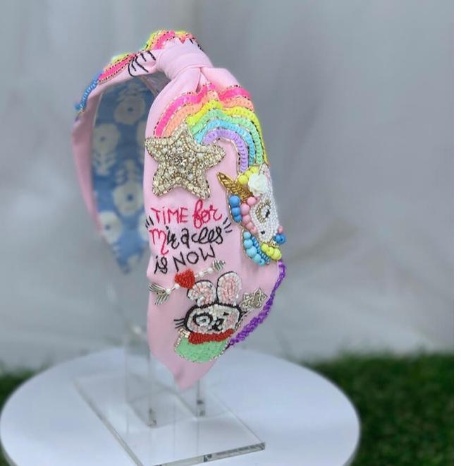 Women's multiple colour Floral Embroidery Hair Band