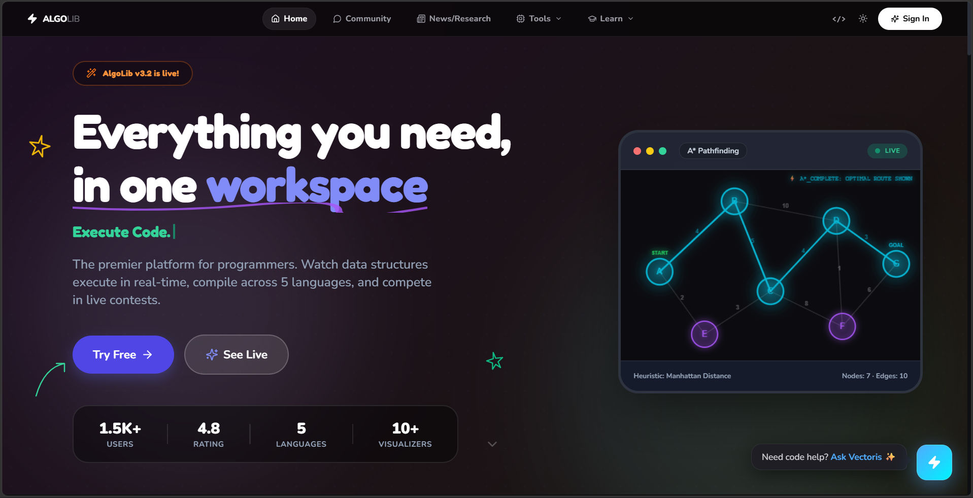 AlgoLib: DSA Visualizer and Learning Platform