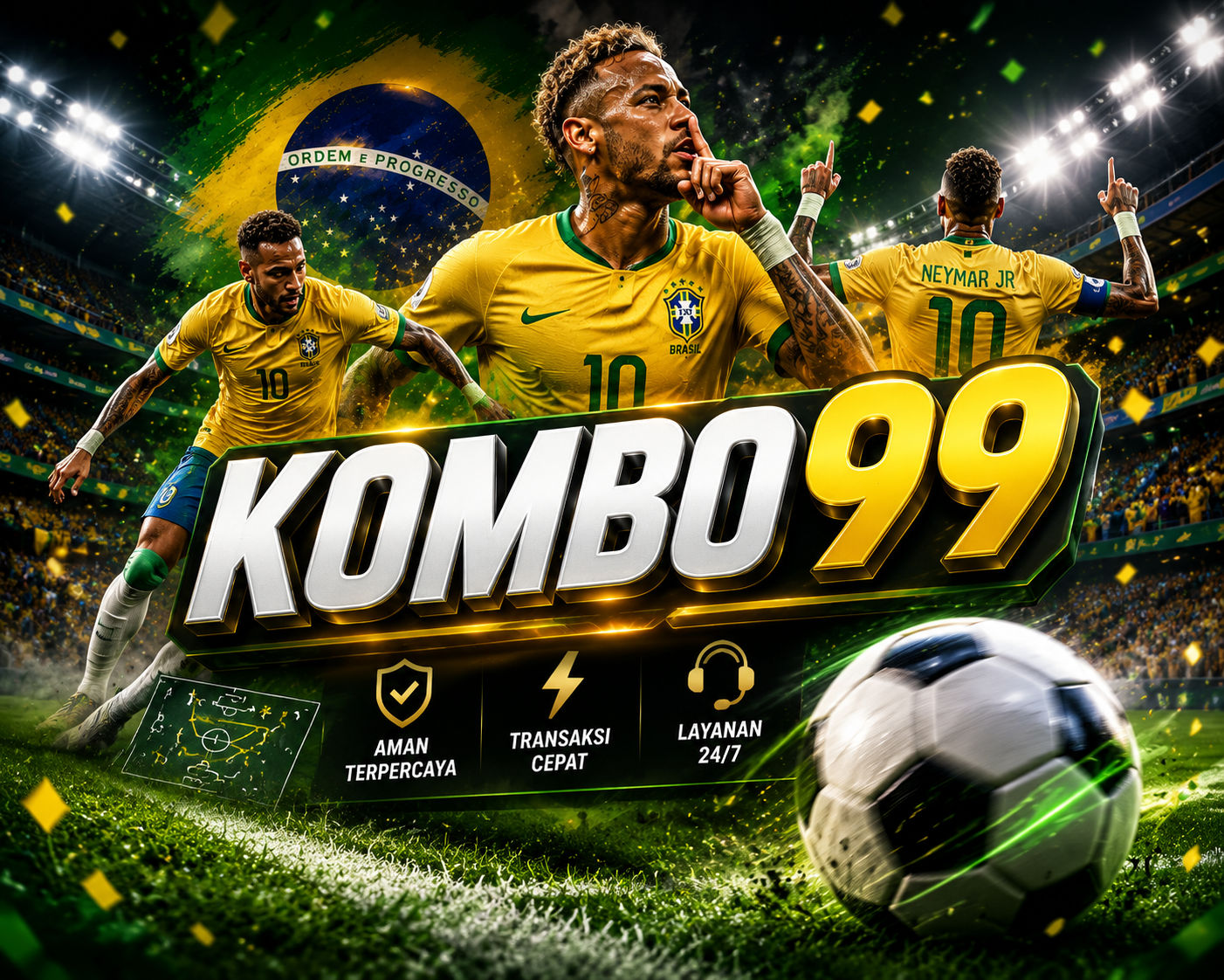 Banner Sepak Bola Brazil