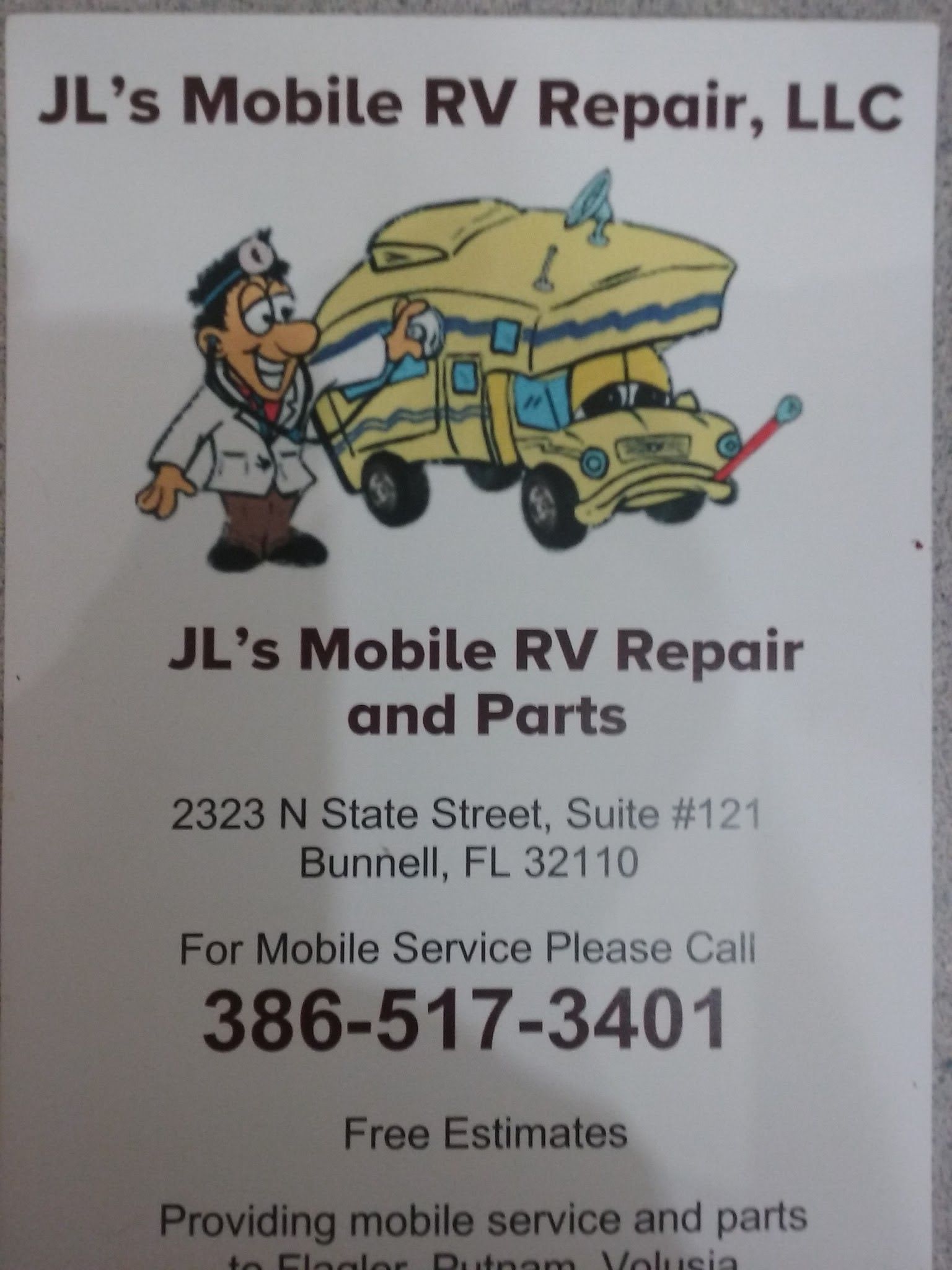 Services & Products JL's Mobile RV Repair in Bunnell FL