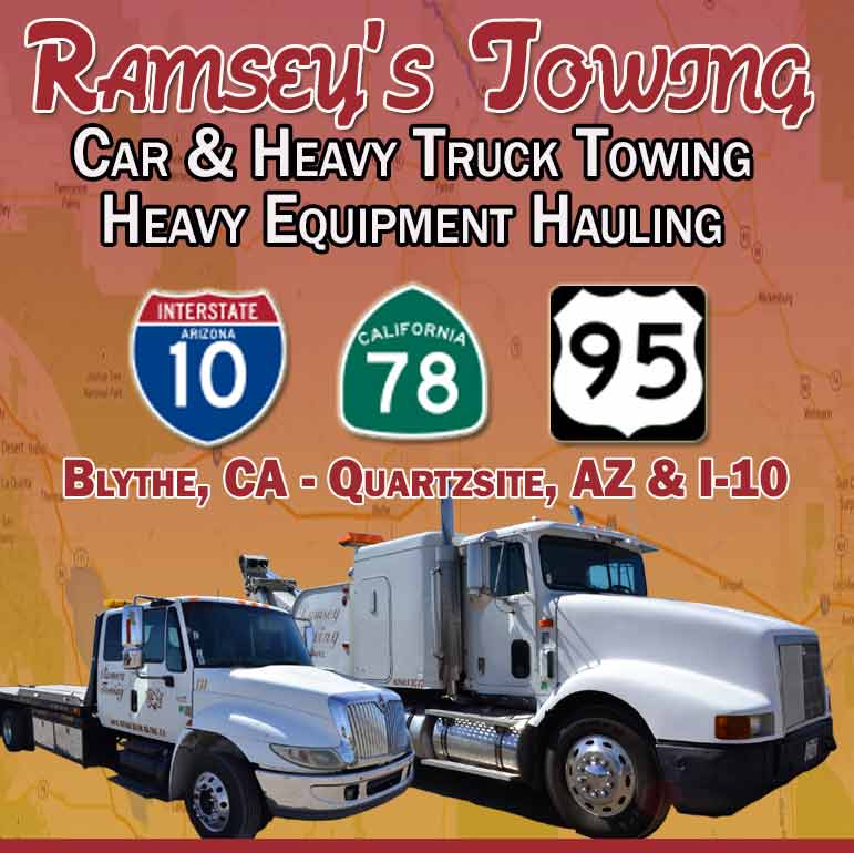 Services & Products Ramsey's Towing in Blythe CA