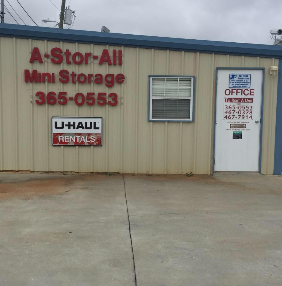 Services & Products A-Stor-All Mini Storage in Prattville AL