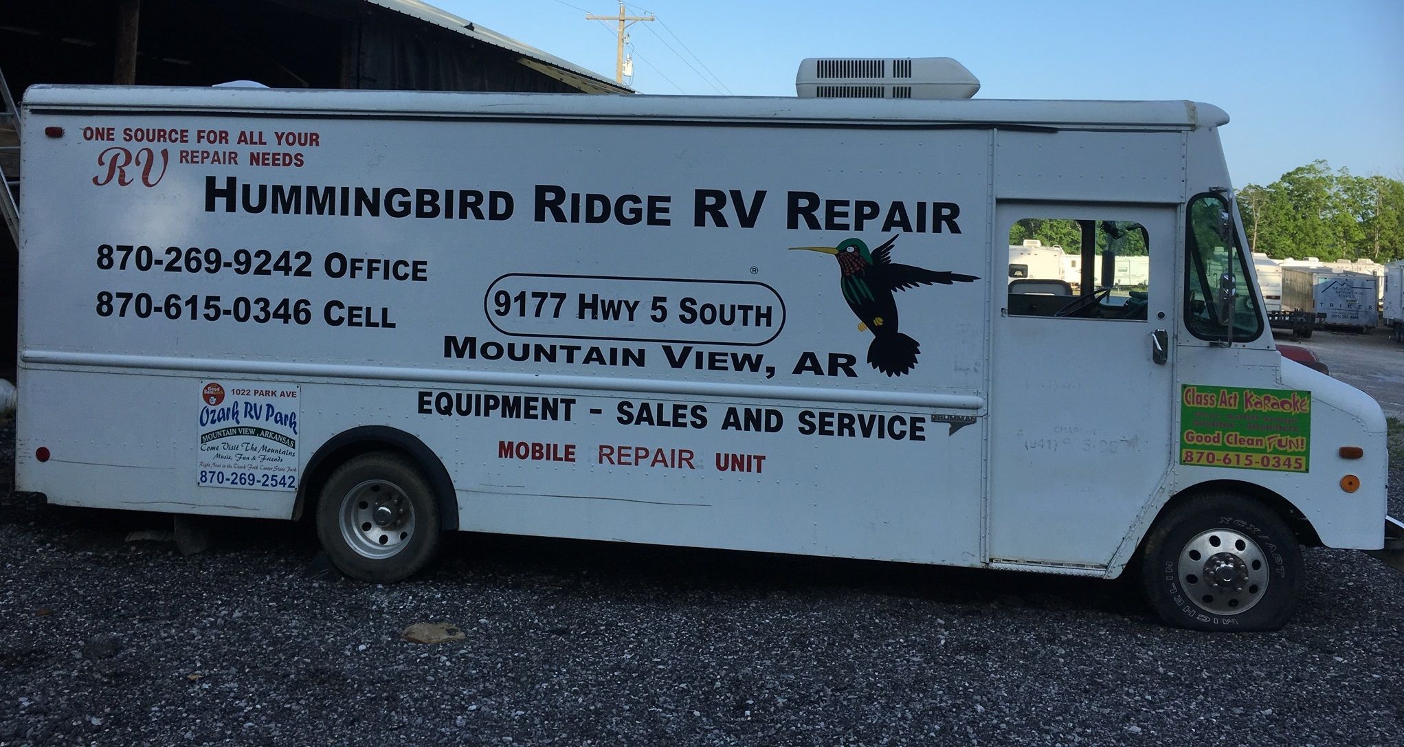 Services & Products Hummingbird Ridge RV Repair in Mountain View AR