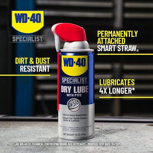 WD-40 Specialist Dry Lube with SMART STRAW SPRAYS 2 WAYS, 10 OZ