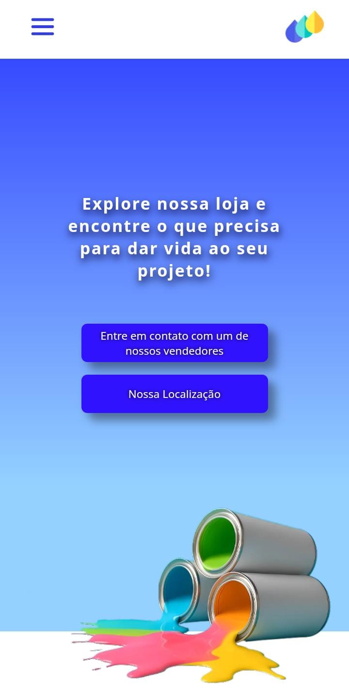 Projeto landing loja de tintas