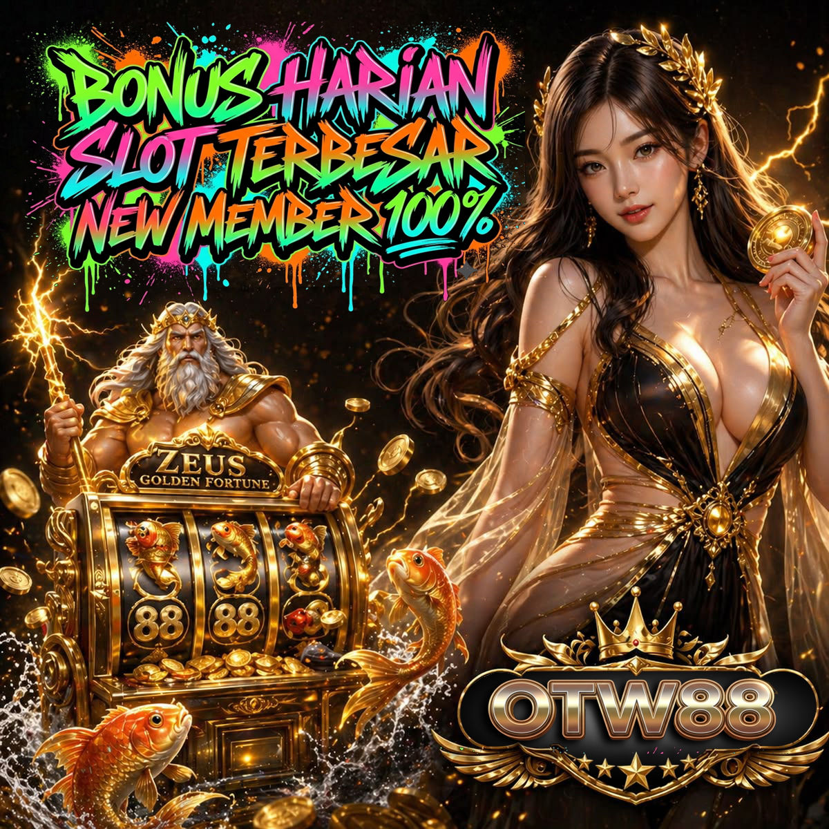 Thumbnail 1 of 3, Poster, SLOTBONUS : Promo Slot Gacor Bonus Slot - Menang & Kalah, Bonus Harian 10% Terbesar designed and sold by SLOT BONUS.
